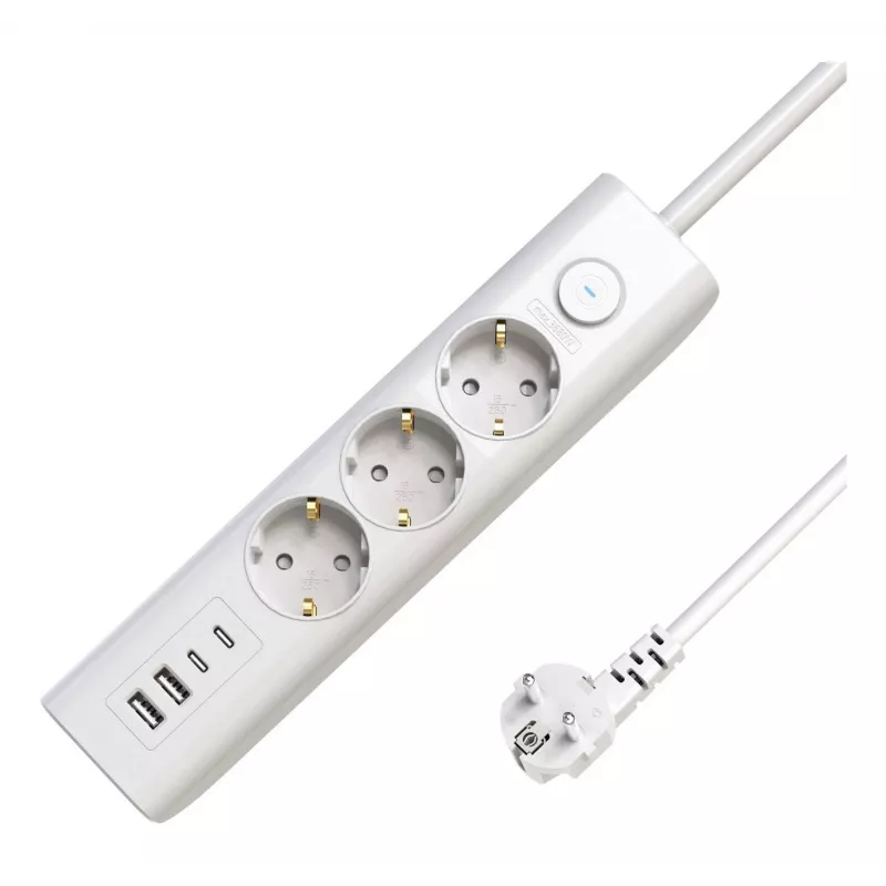 Microconnect 3 krypčių USB Schuko maitinimo lizdas 1,5 M baltas 3 kintamosios srovės lizdai 230 V