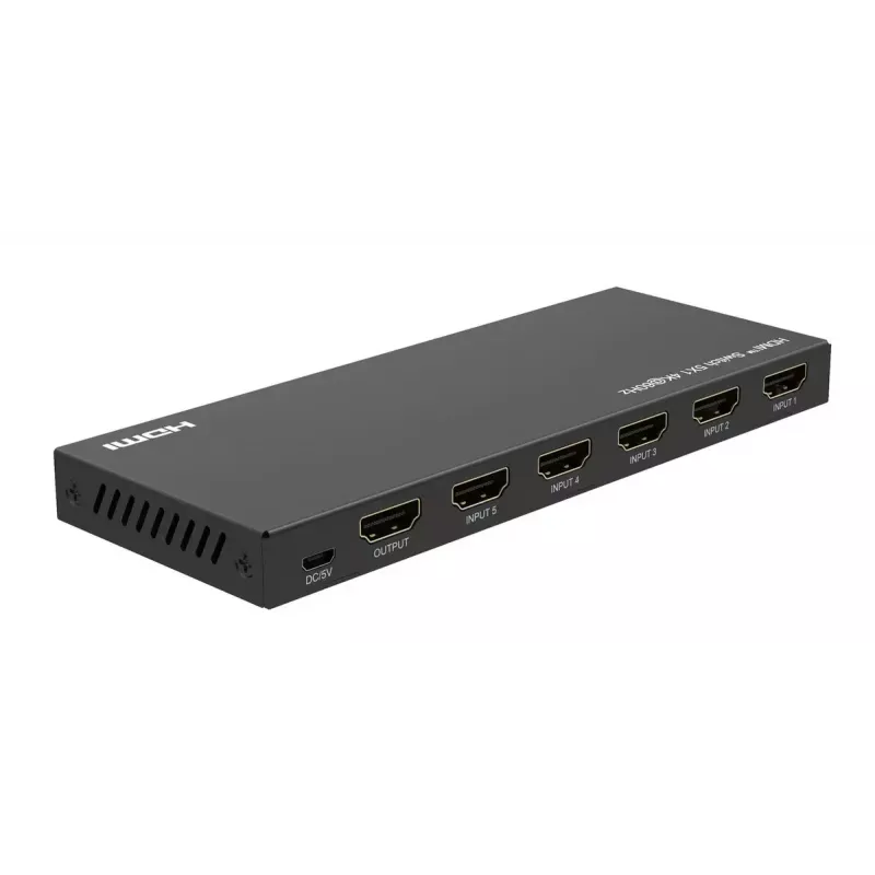 Vaizdo jungiklis MicroConnect MC-HDMISWITCH0501-4K 4K 60Hz metalinis juodas