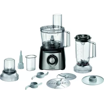 Virtuvinis kombainas Bosch MCM3PM386 — 900 W variklis, 2,3 L dubuo, juodas/permatomas