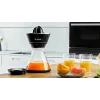 Citrus Press Bosch MCP72GPB — elektrinė citrusinių vaisių spaustuvė, nerūdijantis plienas, 1 L talpa sultims, juoda