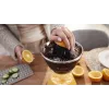 Citrus Press Bosch MCP72GPB — elektrinė citrusinių vaisių spaustuvė, nerūdijantis plienas, 1 L talpa sultims, juoda