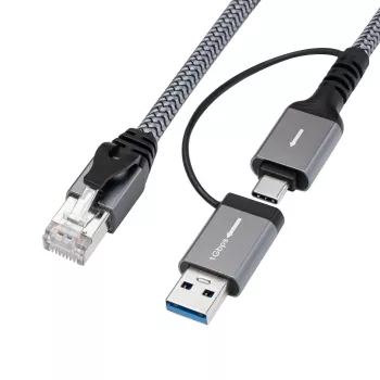 Microconnect CAT6 RJ45 FTP į USB A-C adapterio kabelis, 2 metrų tinklo adapteris