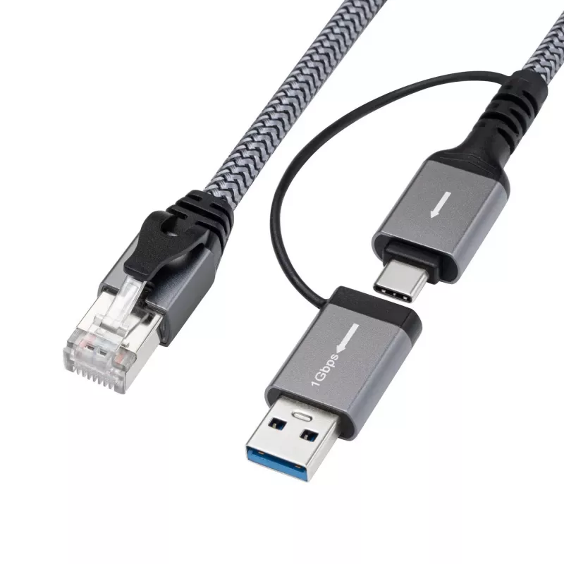 Microconnect CAT6 RJ45 FTP prie USB A-C adapterio laidas, 5 metrai tinklo adapteris