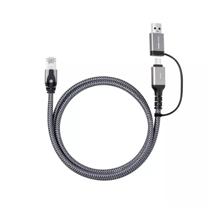 Microconnect CAT6 RJ45 FTP į USB A-C adapterio kabelis, 10 metrų