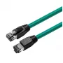 Microconnect MC-SFTP8010G tinklo kabelis Žalias 10 m Cat8.1 S/FTP (S-STP)