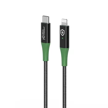 „Microconnect MC-SMART USB C-L-1“ žaibo laidas 1 m, juoda, žalia