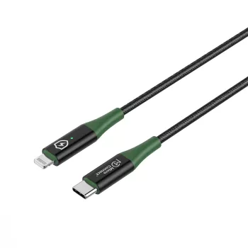 Microconnect MC-SMART USB C-L-2 žaibo kabelis 2 m juoda, žalia