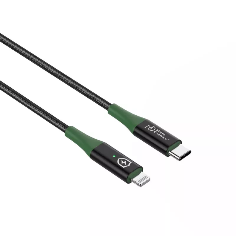 Microconnect MC-SMART USB C-L-2 žaibo kabelis 2 m juoda, žalia