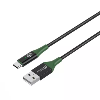 Microconnect MC-SMART USB-A-C-01 USB laidas USB 2.0 1 m USB A USB C Juoda, Žalia