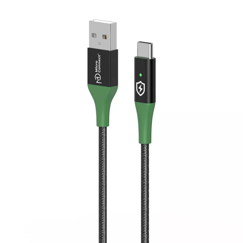Microconnect MC-SMART USB-A-C-02 USB laidas USB 2.0 2 m USB A USB C juoda, žalia