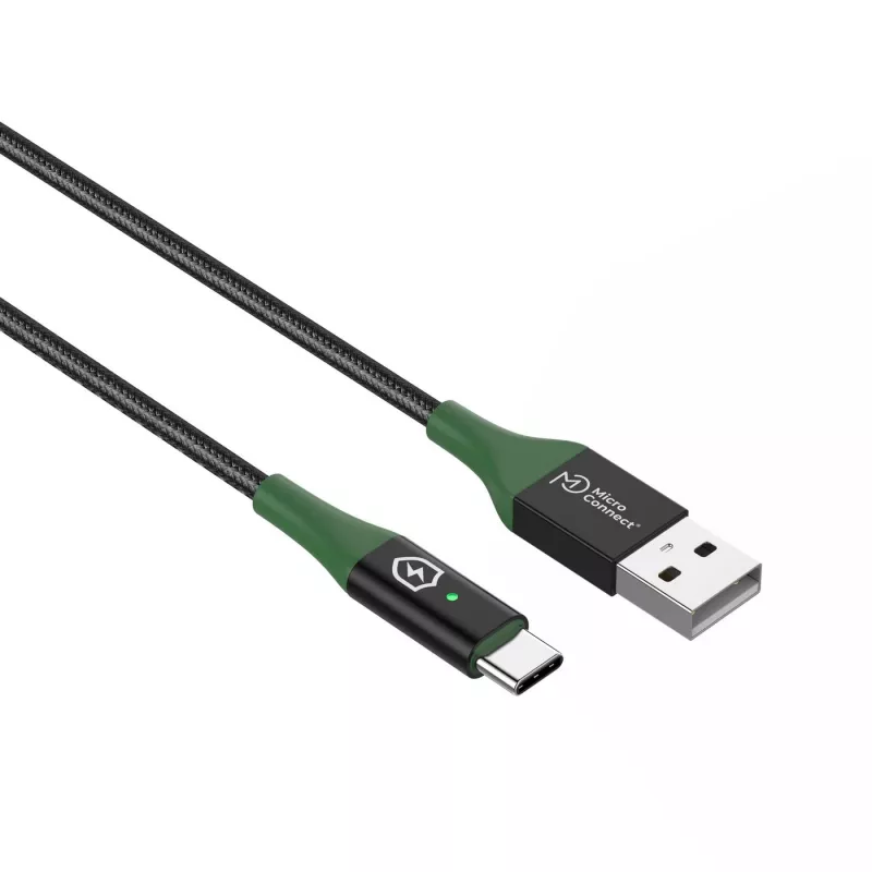 Microconnect MC-SMART USB-A-C-02 USB laidas USB 2.0 2 m USB A USB C juoda, žalia