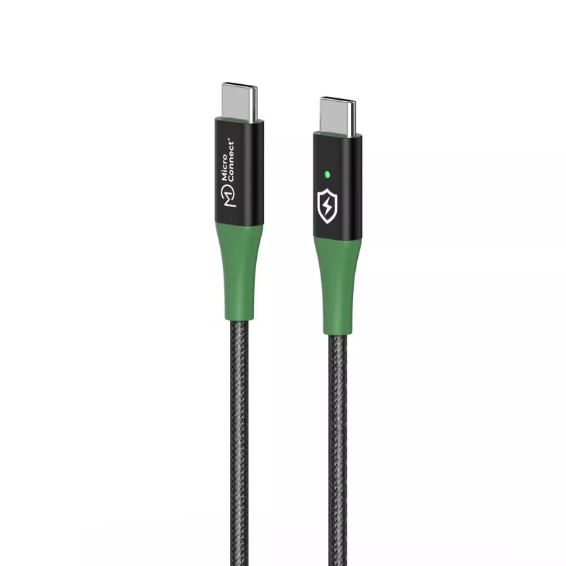 Microconnect MC-SMART USB-C-C-01 USB laidas USB 2.0 1 m USB C juoda, žalia
