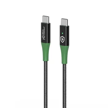Microconnect MC-SMART USB-C-C-02 USB laidas USB 2.0 2 m USB C Juoda, Žalia