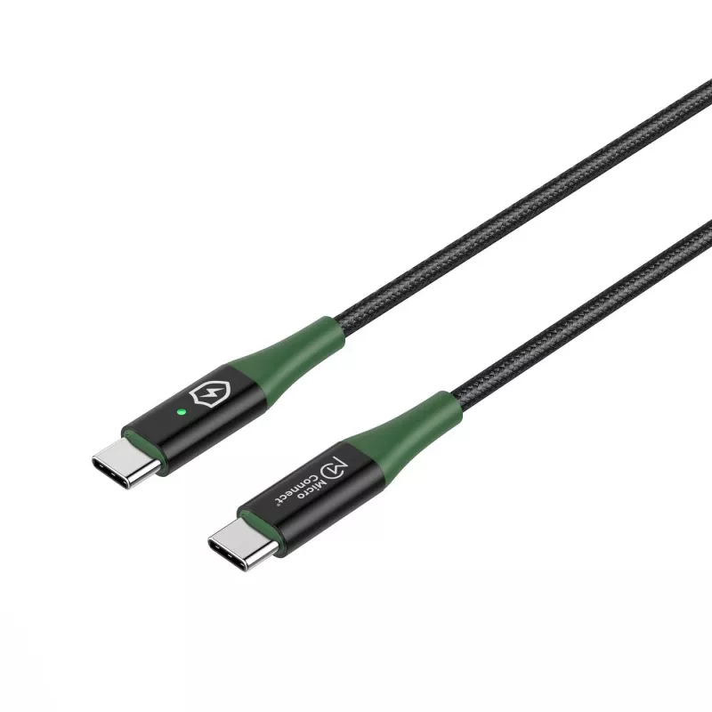 Microconnect MC-SMART USB-C-C-02 USB laidas USB 2.0 2 m USB C Juoda, Žalia