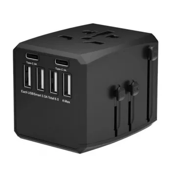 Microconnect MC-TRAVELADAPTER1 elektros kištukas juodas 138 g