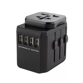 Microconnect MC-TRAVELADAPTER2 maitinimo kištukas, juodas