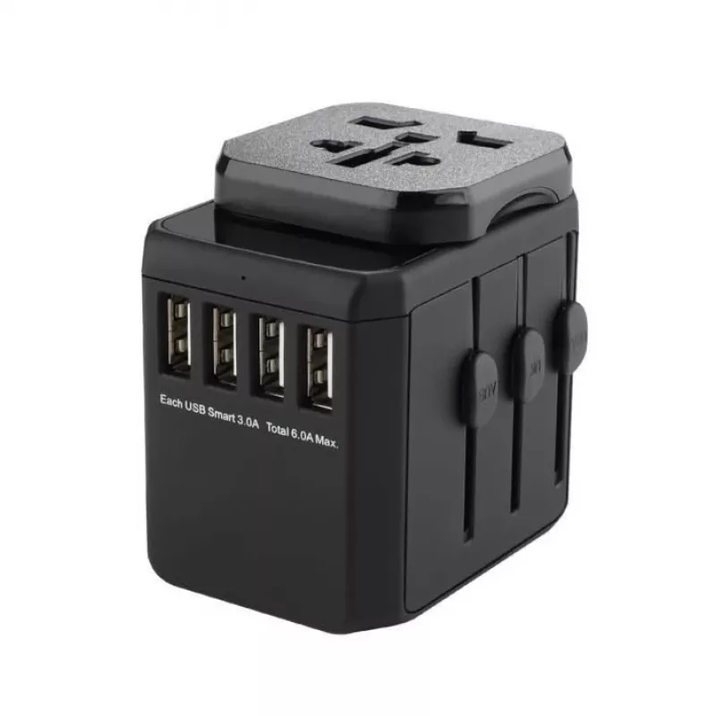 Microconnect MC-TRAVELADAPTER2 maitinimo kištukas, juodas