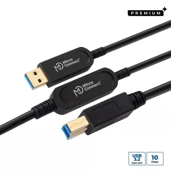 Microconnect MC-USB3.0AB30OP USB kabelis USB 3.2 Gen 2 (3.1 Gen 2) 30 m USB A USB B Juoda