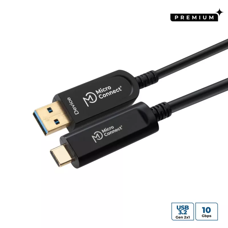 Microconnect MC-USB3.2CA5OP USB laidas USB 3.2 Gen 2 (3.1 Gen 2) 5 m USB A USB C Juodas
