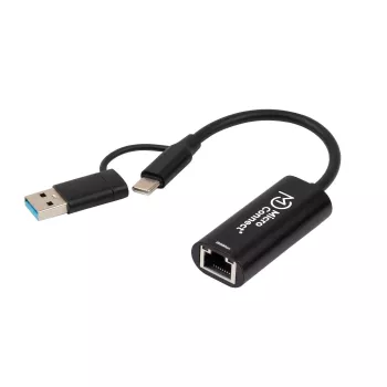 Microconnect MC-USBACNET2.5G magistralės keitiklis USB C RJ-45 0,2 m juoda