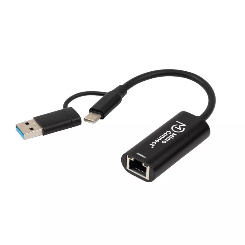 Microconnect MC-USBACNET2.5G magistralės keitiklis USB C RJ-45 0,2 m juoda