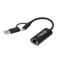 Microconnect MC-USBACNET2.5G magistralės keitiklis USB C RJ-45 0,2 m juoda