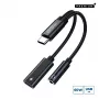 Microconnect MC-USBC-AUDIOCF vaizdo kabelio adapteris 0,13 m sidabrinis