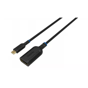 Vaizdo kabelio adapteris Microconnect MC-USBCDP-A 0,2 m USB Type-C į DisplayPort, juodas