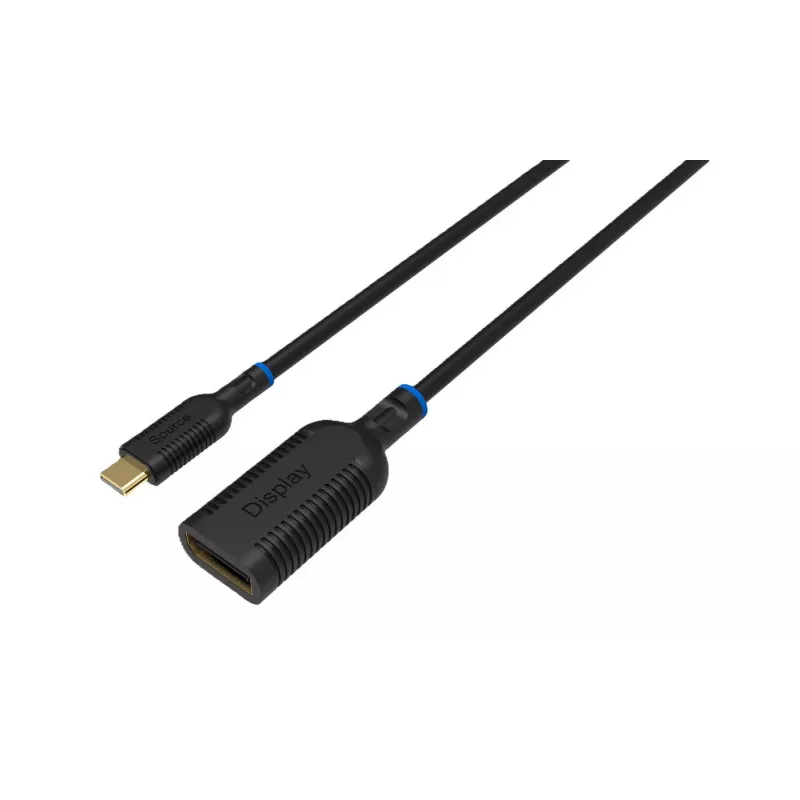 Vaizdo kabelio adapteris Microconnect MC-USBCDP-A 0,2 m USB Type-C į DisplayPort, juodas