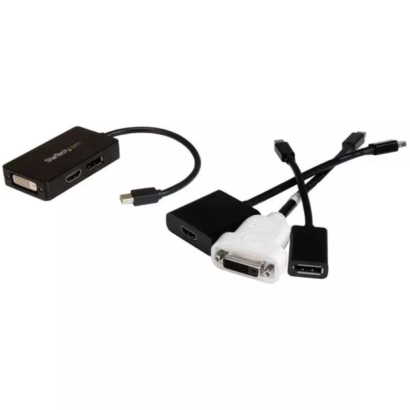 StarTech.com Travel A/V adapter: 3-in-1 Mini DisplayPort į DisplayPort, DVI arba HDMI keitiklis