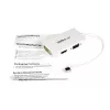 StarTech.com kelioninis garso ir vaizdo adapteris: 3-in-1 Mini DisplayPort į VGA DVI arba HDMI keitiklis - Baltas
