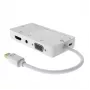 Microconnect MDPDVIHDMIVGAAA nešiojamojo kompiuterio dokas/portų replikatorius, baltas