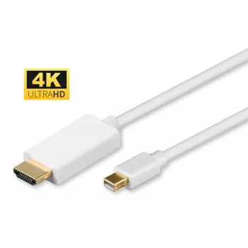 Microconnect MDPHDMI1-4K vaizdo kabelio adapteris 1 m Mini DisplayPort HDMI Type A (Standard) Baltas