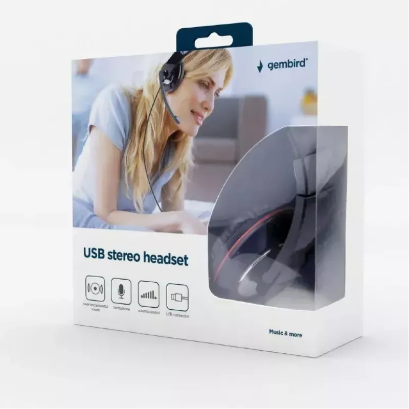 Ausinės Gembird MHS-U-001 USB laidinės ausinės