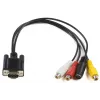 Microconnect MONGGSV vaizdo kabelio adapteris 0,3 m VGA (D-Sub) RCA + S-Video juodas