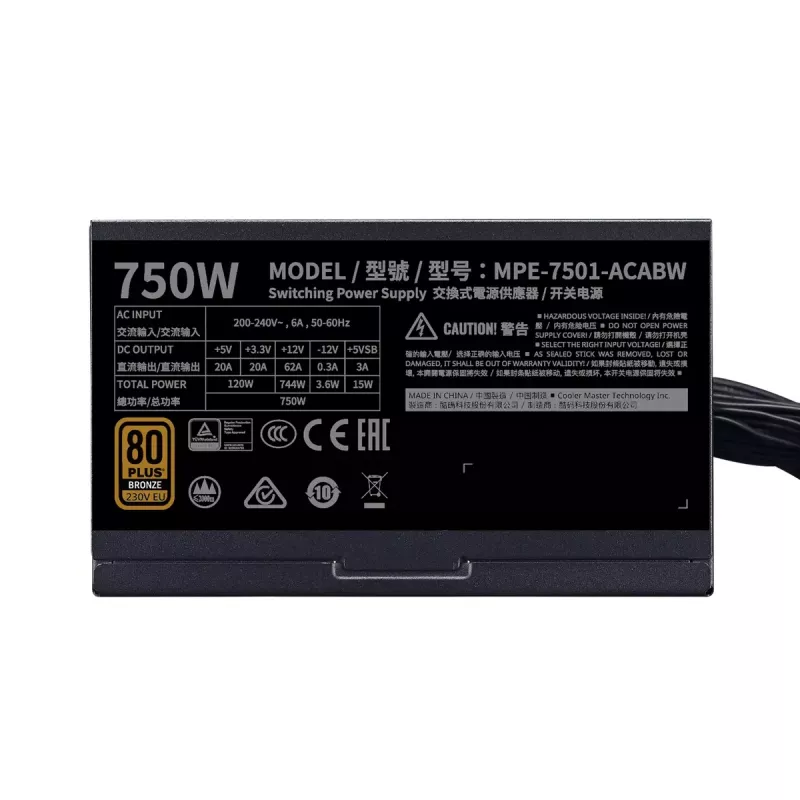 Maitinimo blokas Cooler Master MWE 750 Bronze 750 W