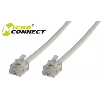 Telefono kabelis Microconnect MPK102 RJ12 RJ12 2 m Baltas