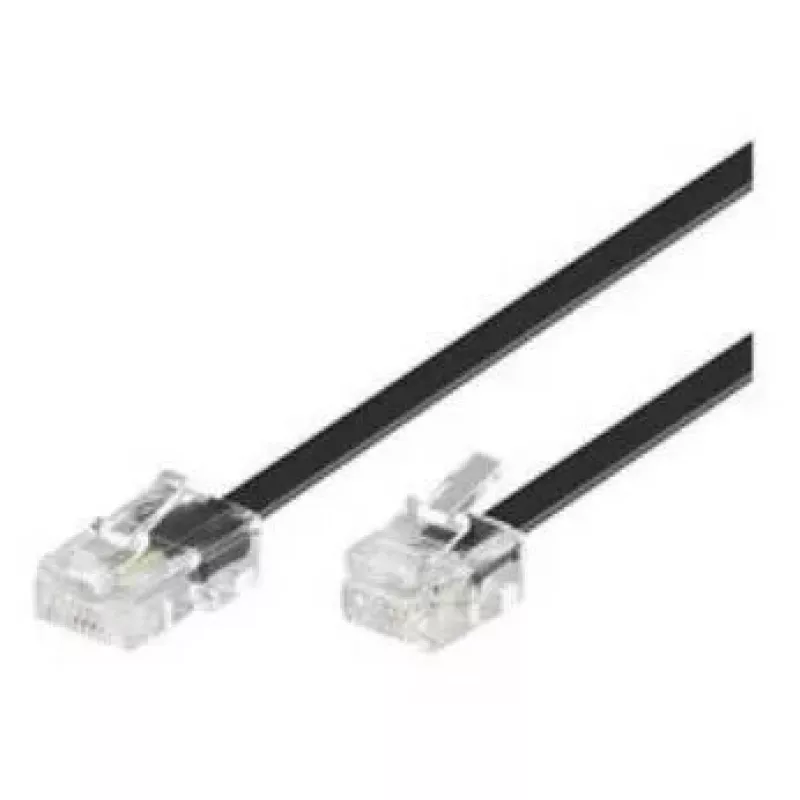 Telefono laidas Microconnect MPK456S RJ11 RJ45 6 m Juodas