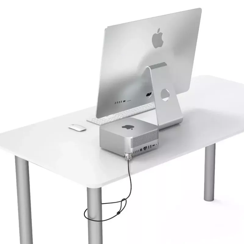 Compulocks Mac Studio Ledge Lock Adapter Keyed kabelis Lock Sidabrinė