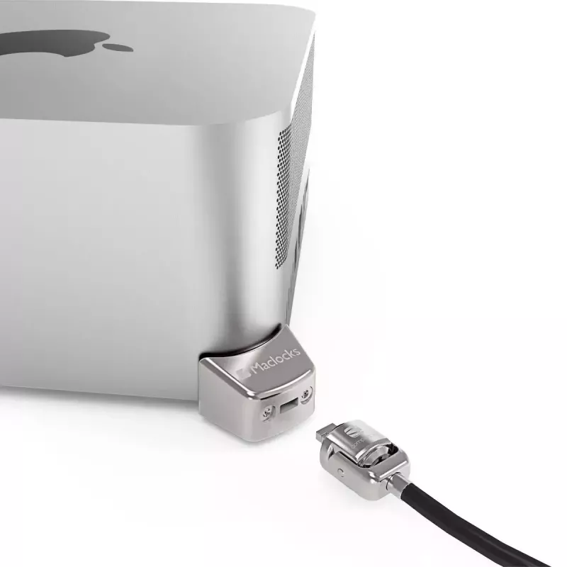 Compulocks Mac Studio Ledge Lock Adapter Keyed kabelis Lock Sidabrinė