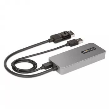 “StarTech.com” 3 prievadų MST šakotuvas – DisplayPort į 3 HDMI, trigubi 4K 60Hz monitoriai, DP 1.4 kelių monitorių vaizdo adapteris, 1 pėdos (30 cm) integruotas laidas, maitinamas per USB, tik “Windows”