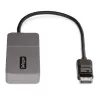 “StarTech.com” 3 prievadų MST šakotuvas – DisplayPort į 3 HDMI, trigubi 4K 60Hz monitoriai, DP 1.4 kelių monitorių vaizdo adapteris, 1 pėdos (30 cm) integruotas laidas, maitinamas per USB, tik “Windows”