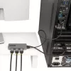 “StarTech.com” 3 prievadų MST šakotuvas – DisplayPort į 3 HDMI, trigubi 4K 60Hz monitoriai, DP 1.4 kelių monitorių vaizdo adapteris, 1 pėdos (30 cm) integruotas laidas, maitinamas per USB, tik “Windows”