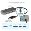 “StarTech.com” 3 prievadų MST šakotuvas – DisplayPort į 3 HDMI, trigubi 4K 60Hz monitoriai, DP 1.4 kelių monitorių vaizdo adapteris, 1 pėdos (30 cm) integruotas laidas, maitinamas per USB, tik “Windows”