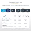 “StarTech.com” 3 prievadų MST šakotuvas – DisplayPort į 3 HDMI, trigubi 4K 60Hz monitoriai, DP 1.4 kelių monitorių vaizdo adapteris, 1 pėdos (30 cm) integruotas laidas, maitinamas per USB, tik “Windows”