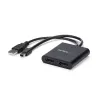 StarTech.com 2 prievadų kelių monitorių adapteris – Mini DisplayPort į 2x DisplayPort MST šakotuvas – dviguba 4K 30Hz – vaizdo skirstytuvas išplėstiniam darbalaukio režimui tik Windows kompiuteriuose – mDP 1.2 į 2x DP