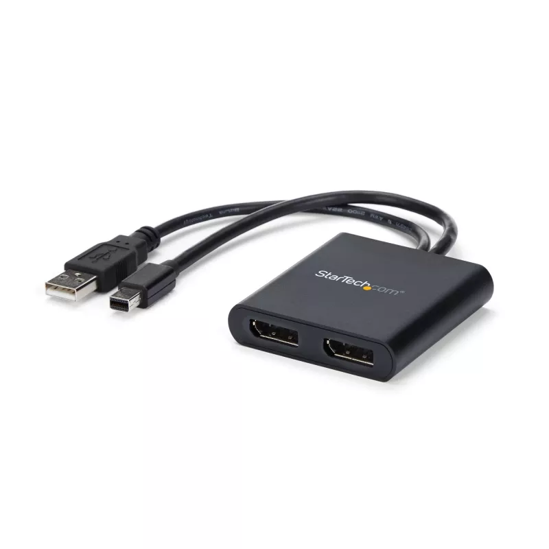 StarTech.com 2 prievadų kelių monitorių adapteris – Mini DisplayPort į 2x DisplayPort MST šakotuvas – dviguba 4K 30Hz – vaizdo skirstytuvas išplėstiniam darbalaukio režimui tik Windows kompiuteriuose – mDP 1.2 į 2x DP