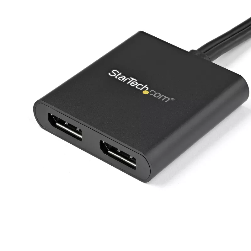 StarTech.com 2 prievadų kelių monitorių adapteris – Mini DisplayPort į 2x DisplayPort MST šakotuvas – dviguba 4K 30Hz – vaizdo skirstytuvas išplėstiniam darbalaukio režimui tik Windows kompiuteriuose – mDP 1.2 į 2x DP