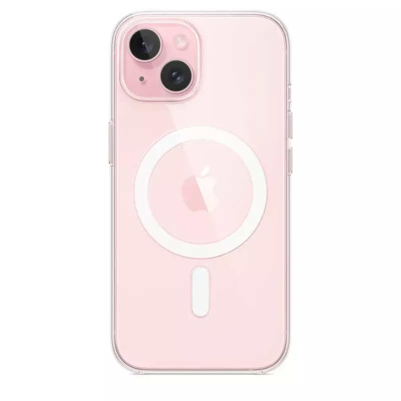 Apsauginis dėklas iPhone 15, Apple, MagSafe, permatomas, PC, 6,1 colio