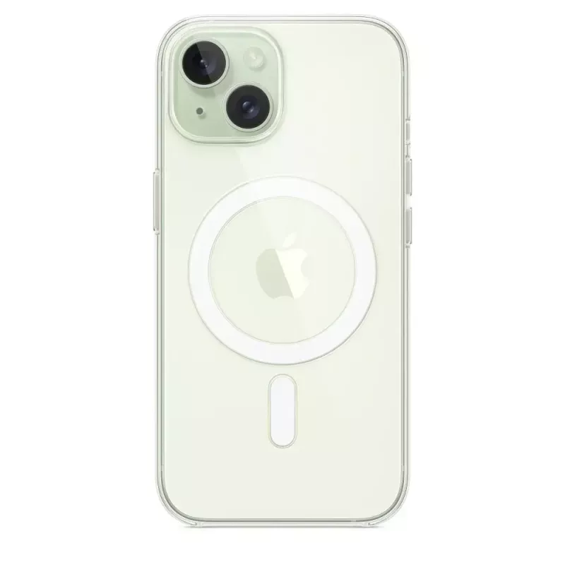 Apsauginis dėklas iPhone 15, Apple, MagSafe, permatomas, PC, 6,1 colio